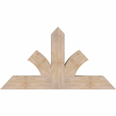 Ekena Millwork Richland Smooth Timber Gable Bracket, Douglas Fir, 48"W x 26"H x 5 1/2"D x 5 1/2"F, 13/12 Pitch GBW048X26X0606RIC00SDF